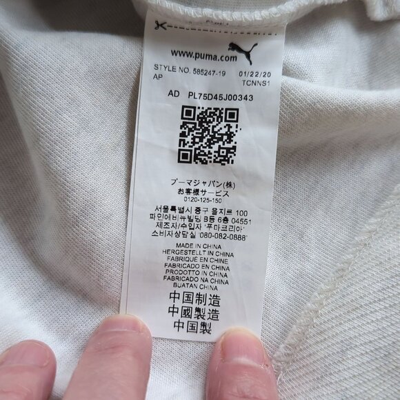 PUMA‎ Women's Crewneck Gray Black Sweatshirt XL Long Sleeve Pullover Athletic - Picture 6 of 11